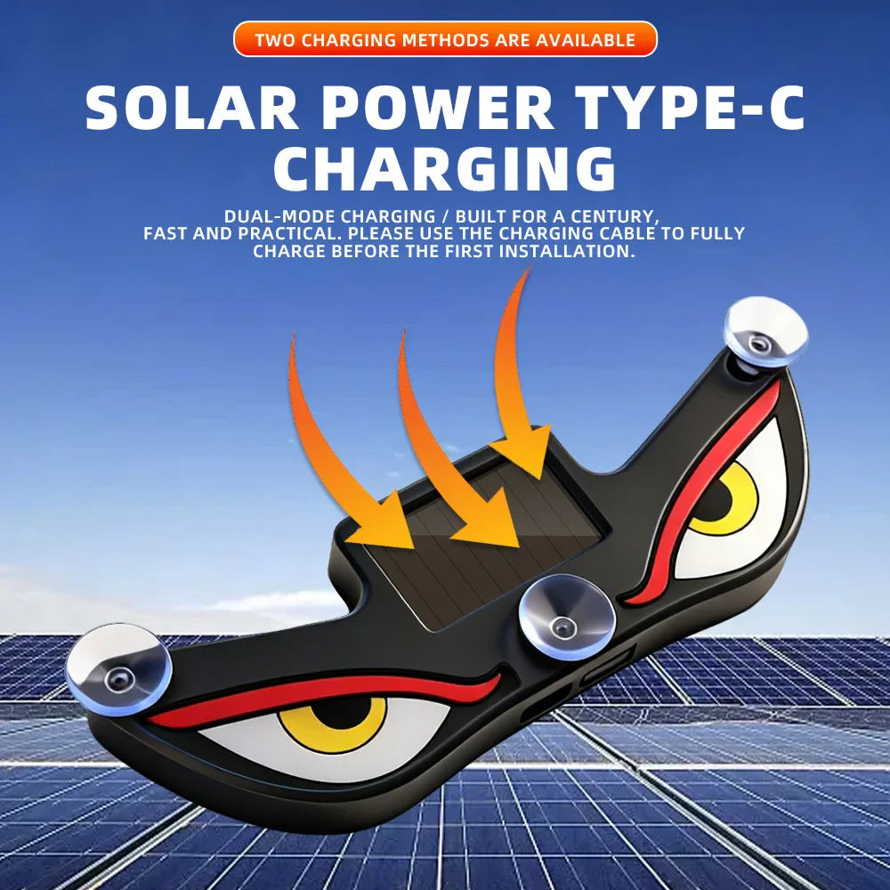 Solar-Powered Neon Eye Light