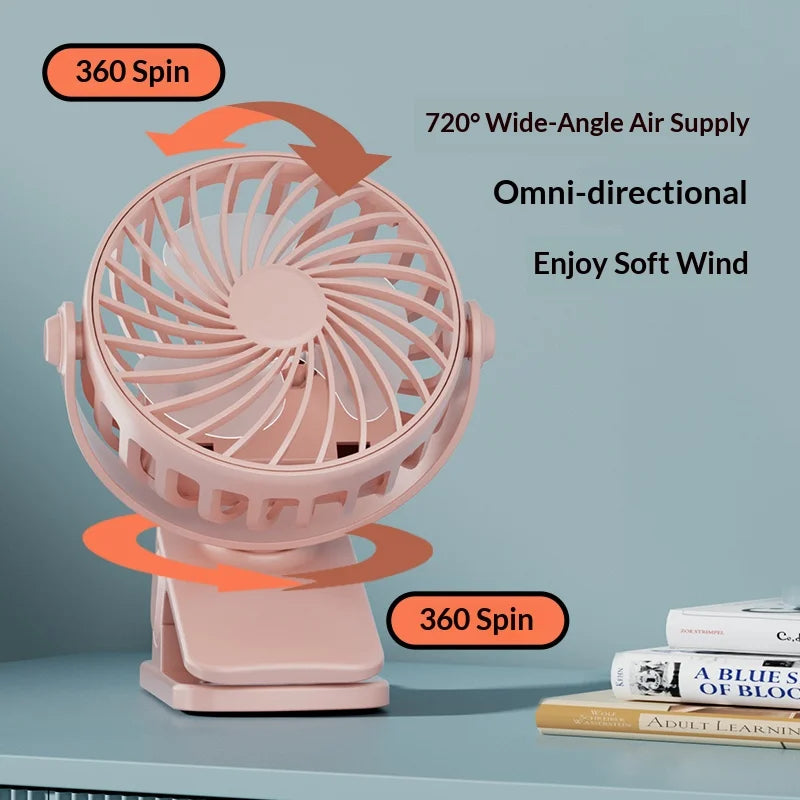 Rechargeable Camping Clip Fan