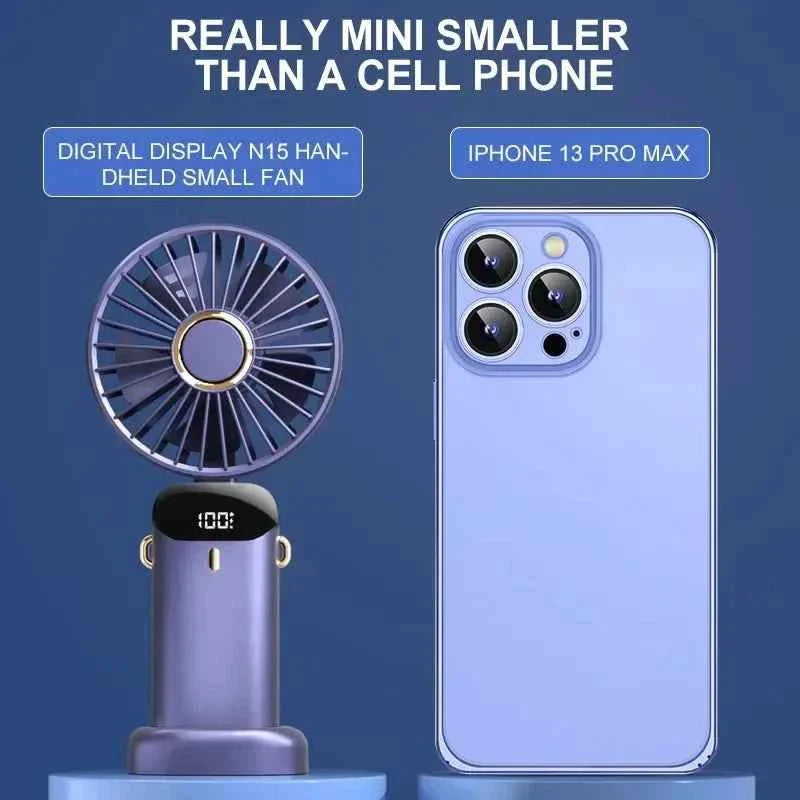 Rechargeable Mini Handheld Fan with Stand