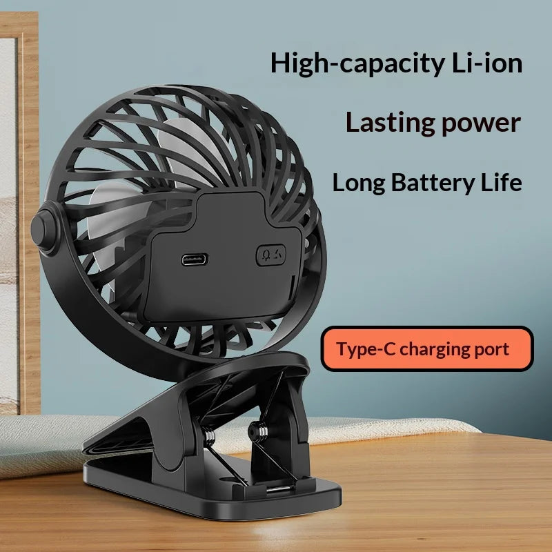 Rechargeable Camping Clip Fan