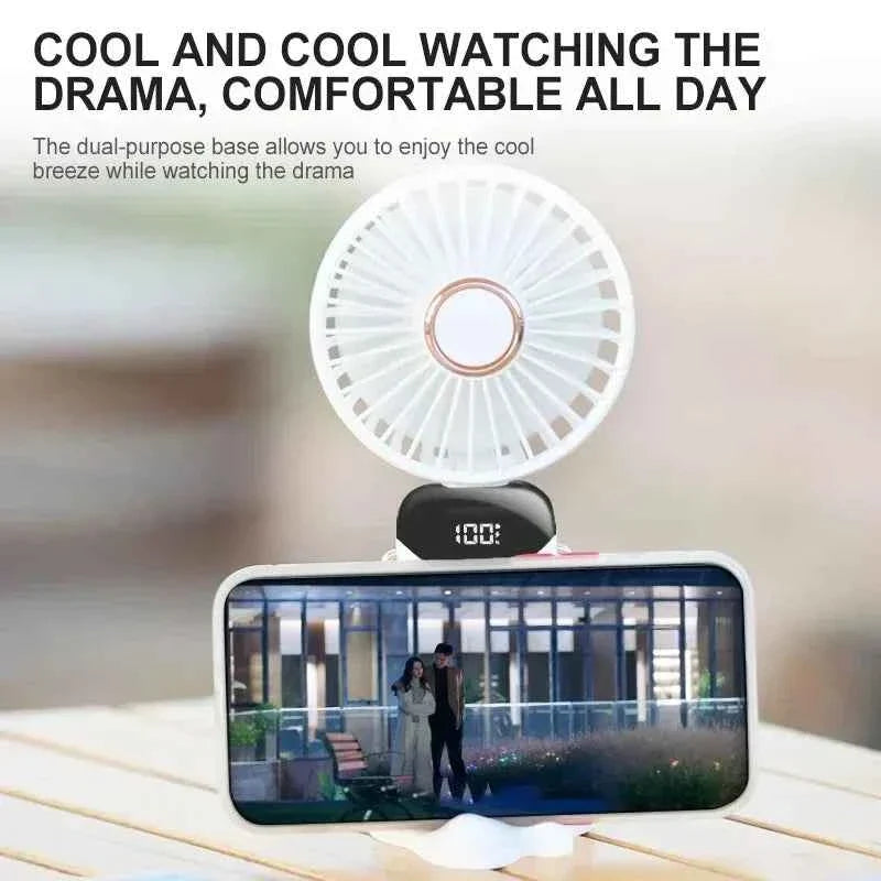 Rechargeable Mini Handheld Fan with Stand