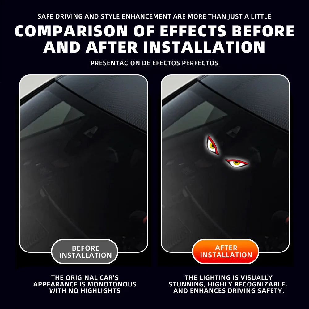 Solar-Powered Neon Eye Light