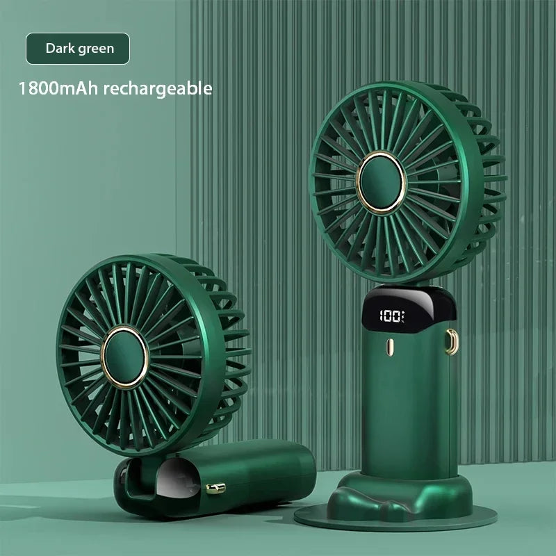 Rechargeable Mini Handheld Fan with Stand