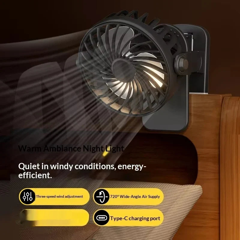 Rechargeable Clip-On Camping Fan