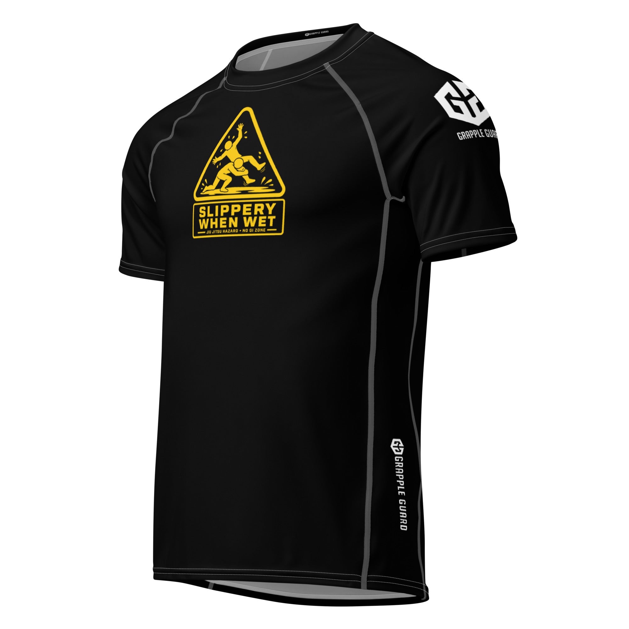 Black Slippery When Wet Rash Guard