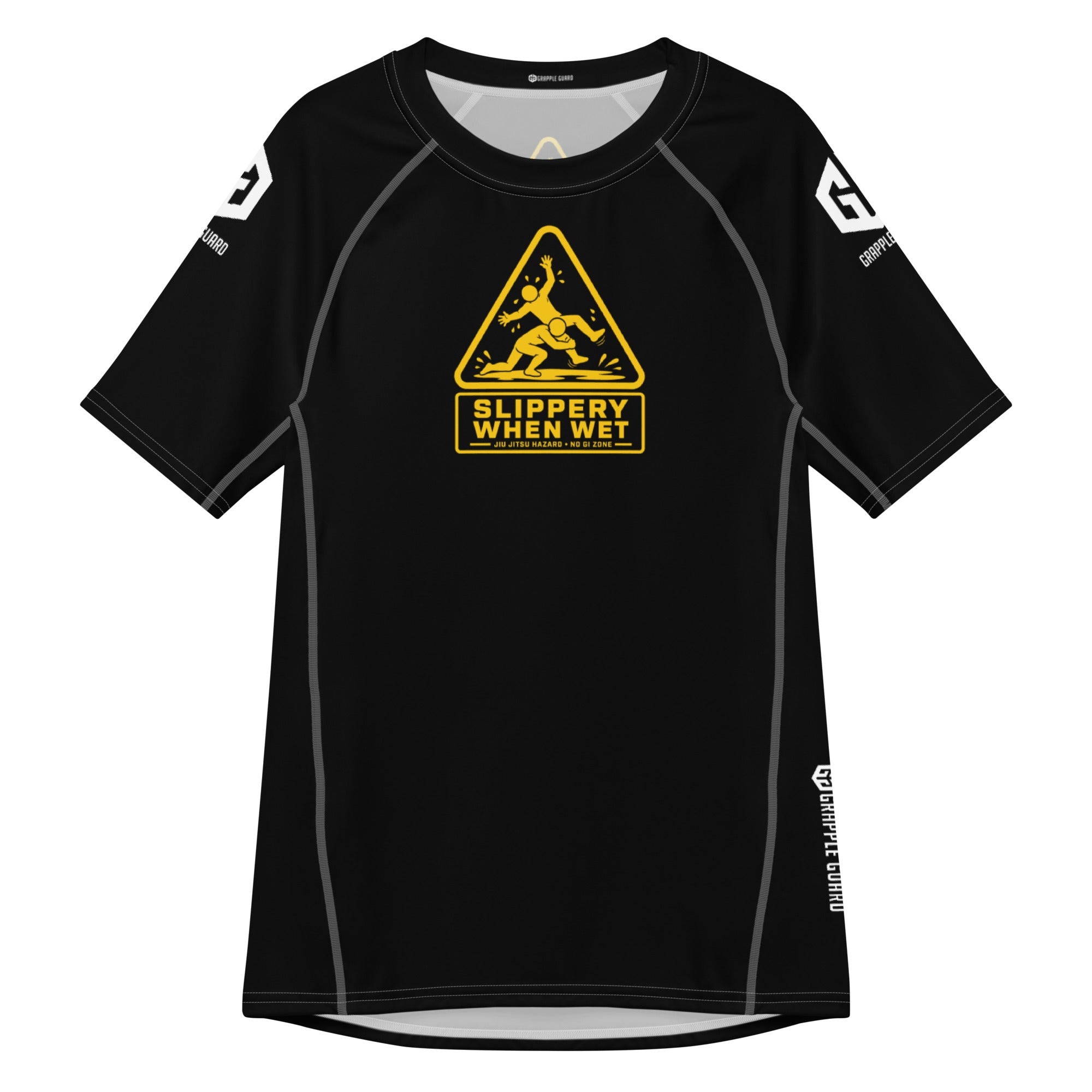 Black Slippery When Wet Rash Guard