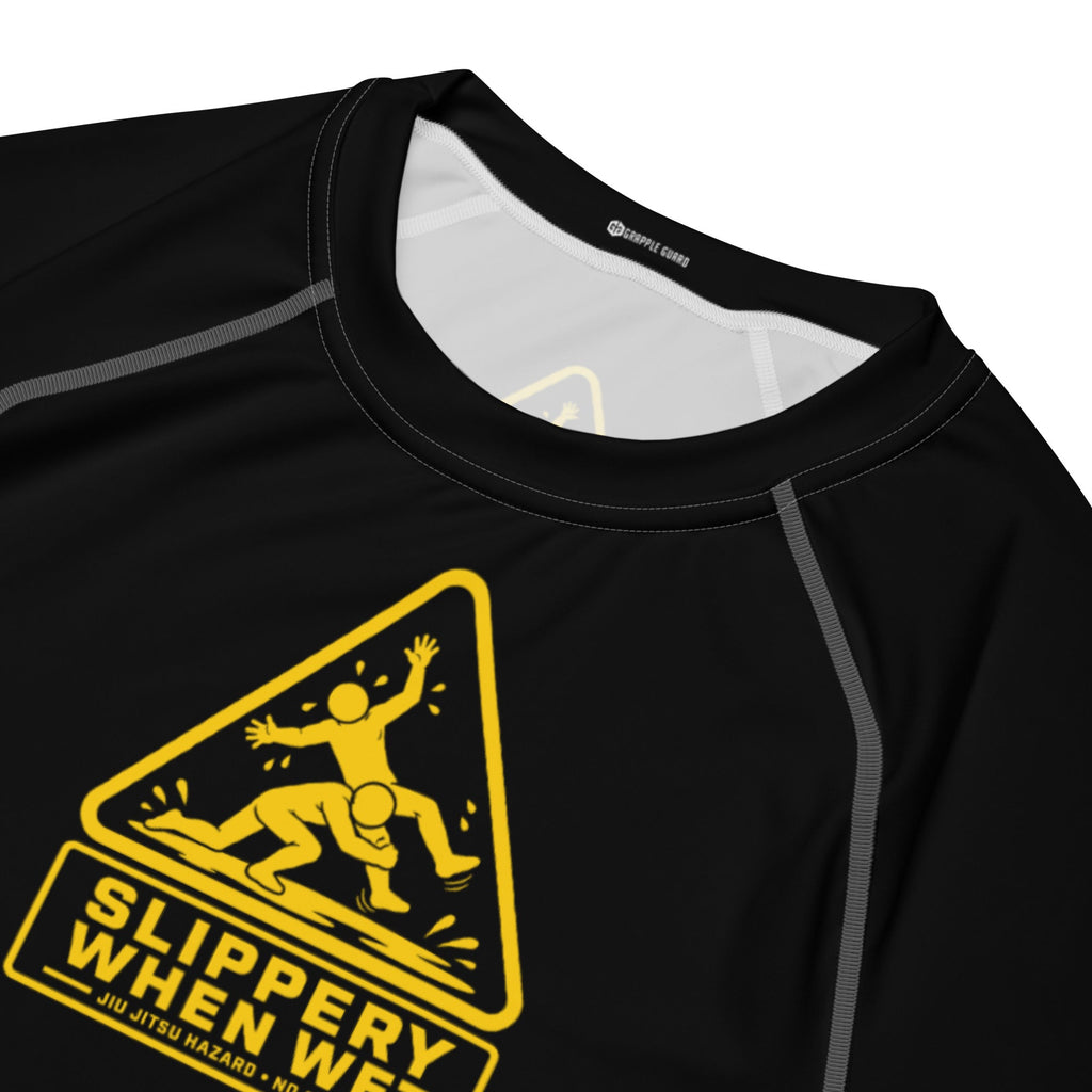 Black Slippery When Wet Rash Guard