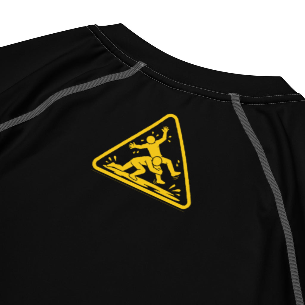 Black Slippery When Wet Rash Guard